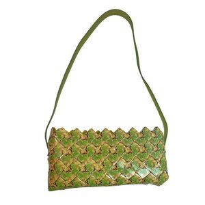 Ecoist Women's Green And Yellow Shoulder Clutch Sz M